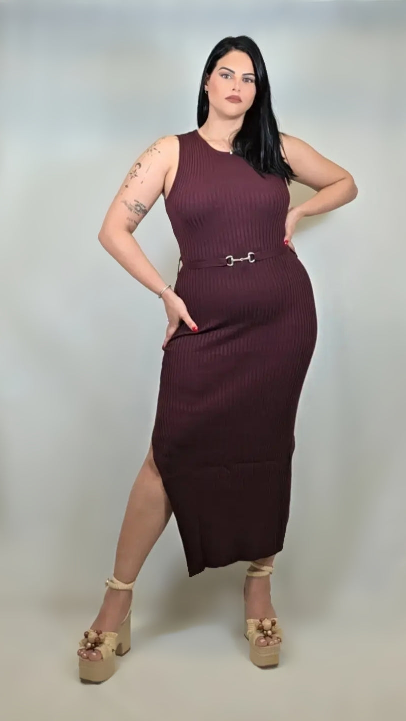 Sleeveless Knit Midi Dress