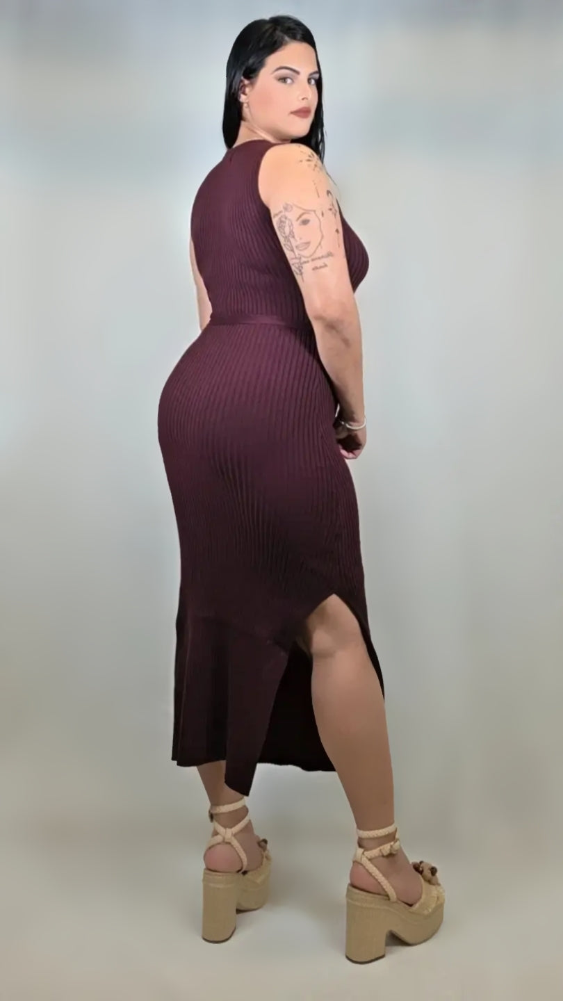 Sleeveless Knit Midi Dress