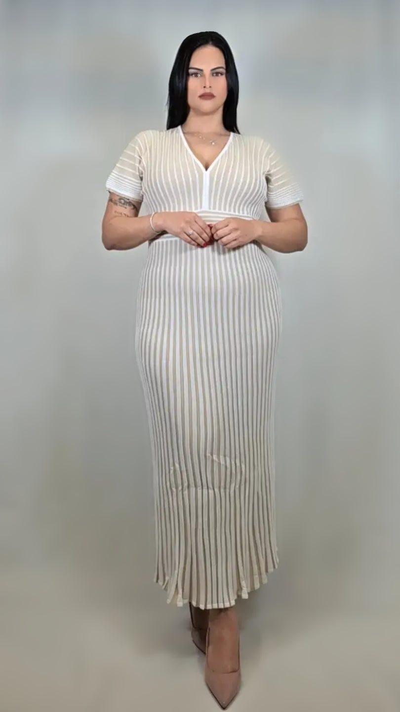Ribbed Knit Maxi Dress