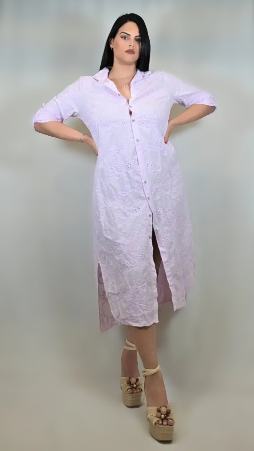 Cotton Linen Shirt Dress
