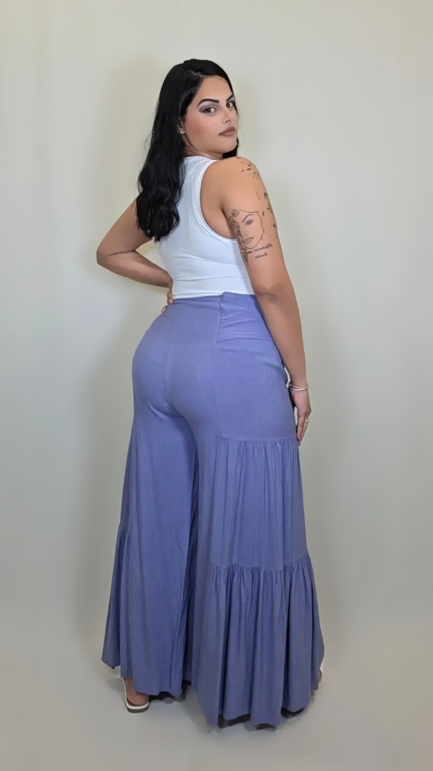 Ruffle Wide Legs Pants