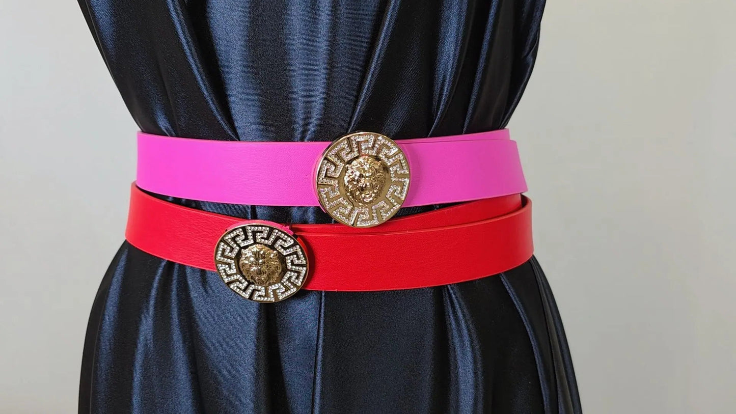 Printed Lion Logo Belt