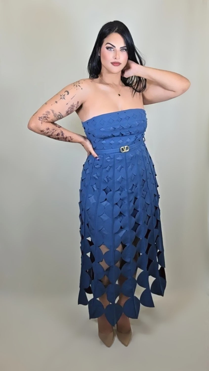 Hollow Out Midi Dress