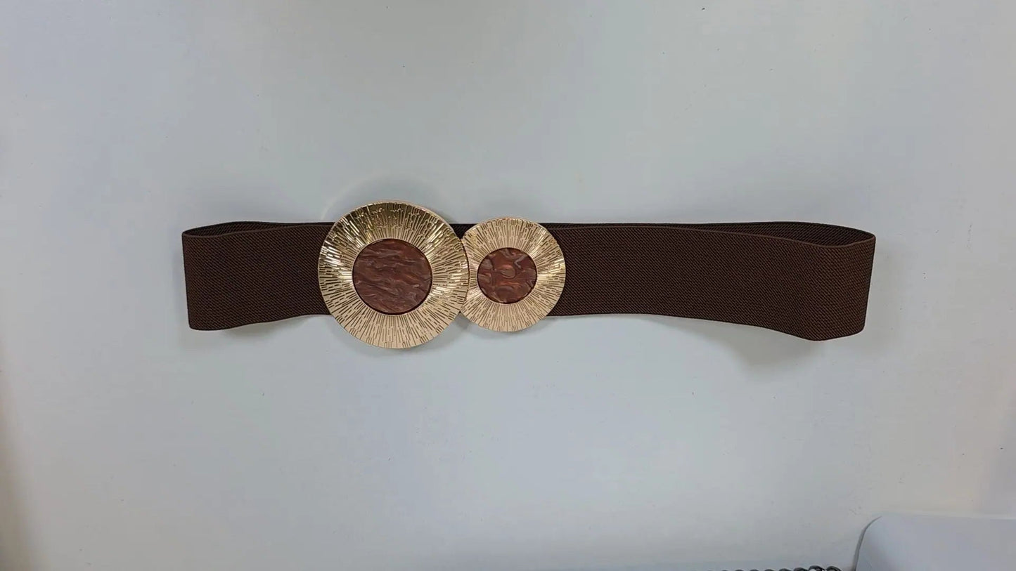Wide Waistband with Buckle for Dress