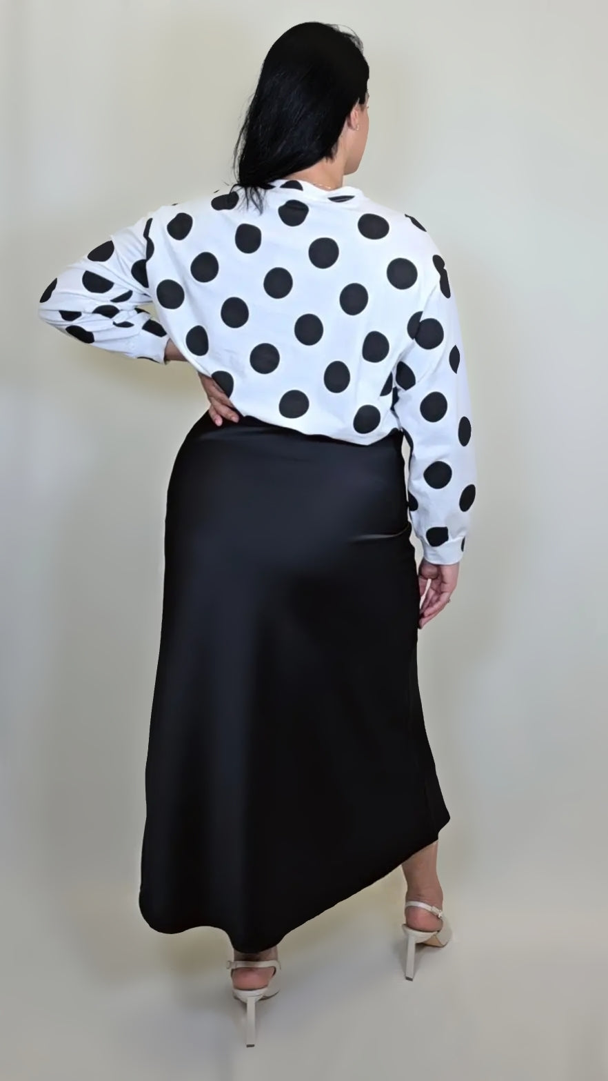 Cherries Polka Long Sleeve Sweater