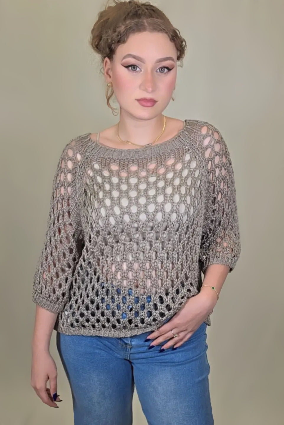 Meadow Breeze Open Knit Sweater