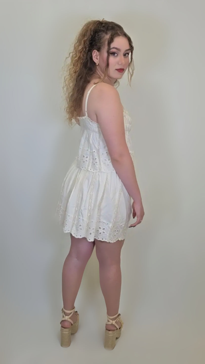 Ivory Breeze Eyelet Short Set