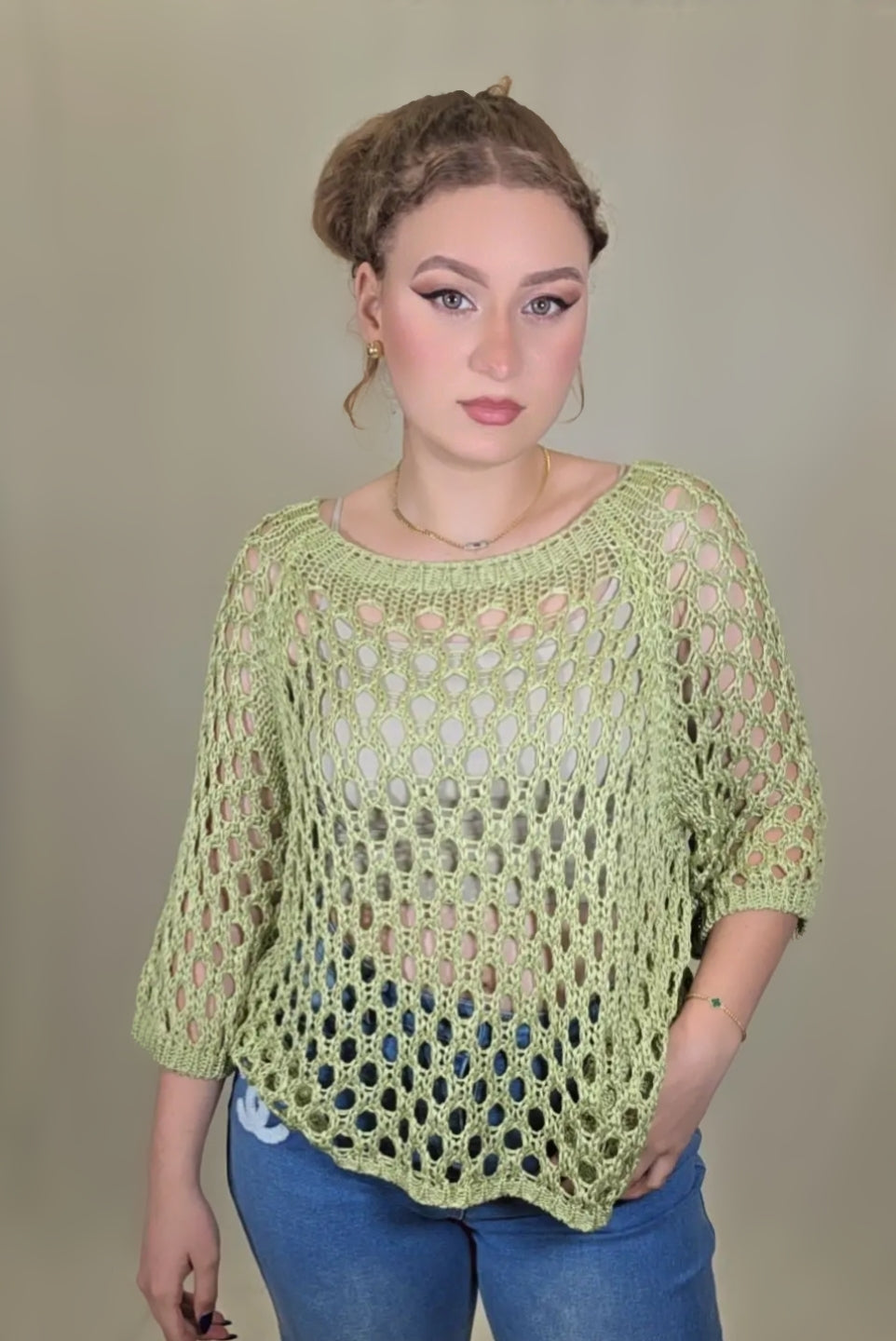 Meadow Breeze Open Knit Sweater