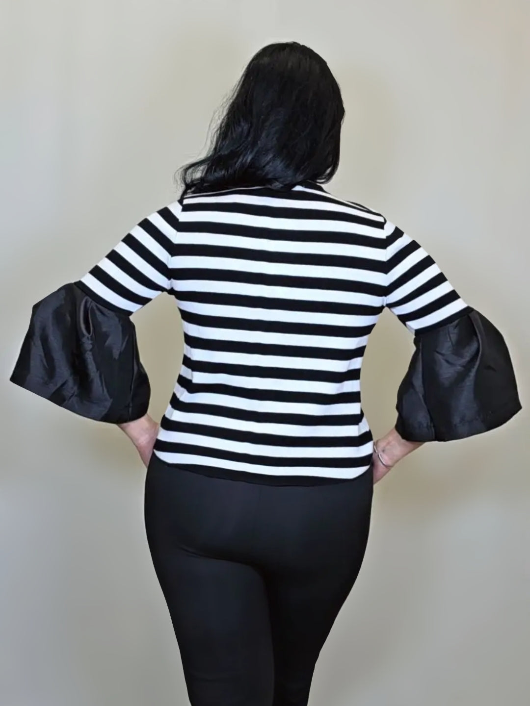 Striped Bell Sleeve Top