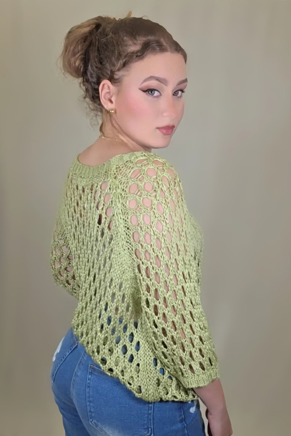 Meadow Breeze Open Knit Sweater
