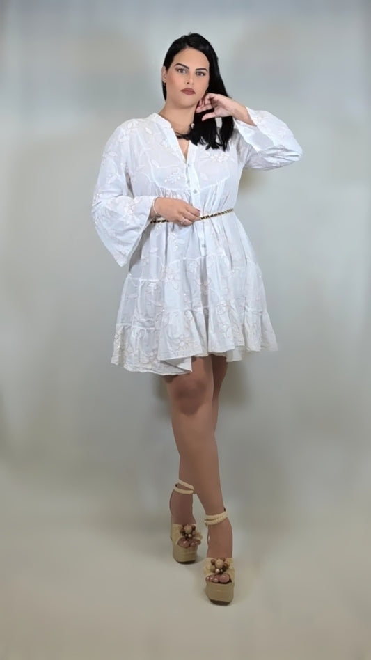 Button Down Shirt Mini Dress