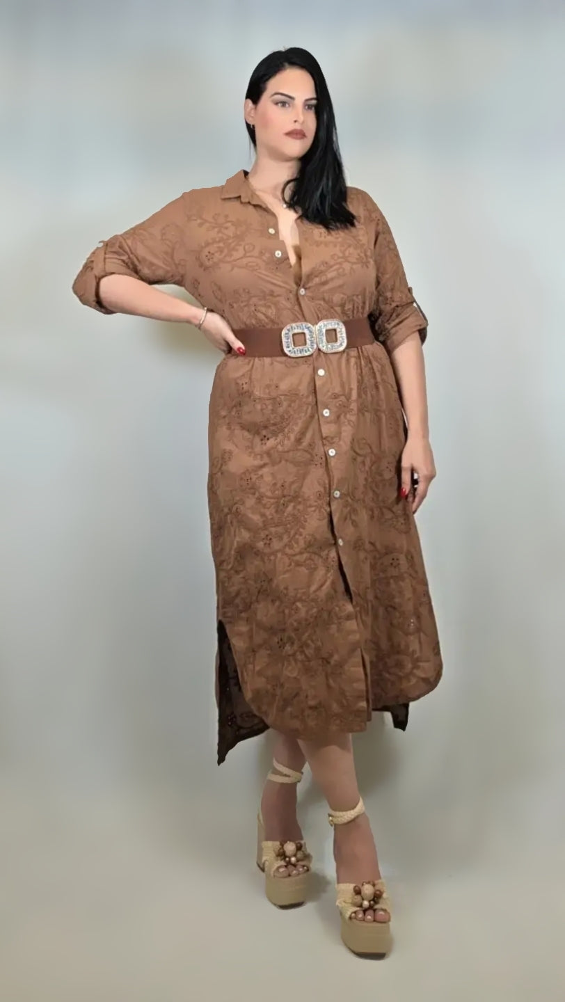 Cotton Linen Shirt Dress