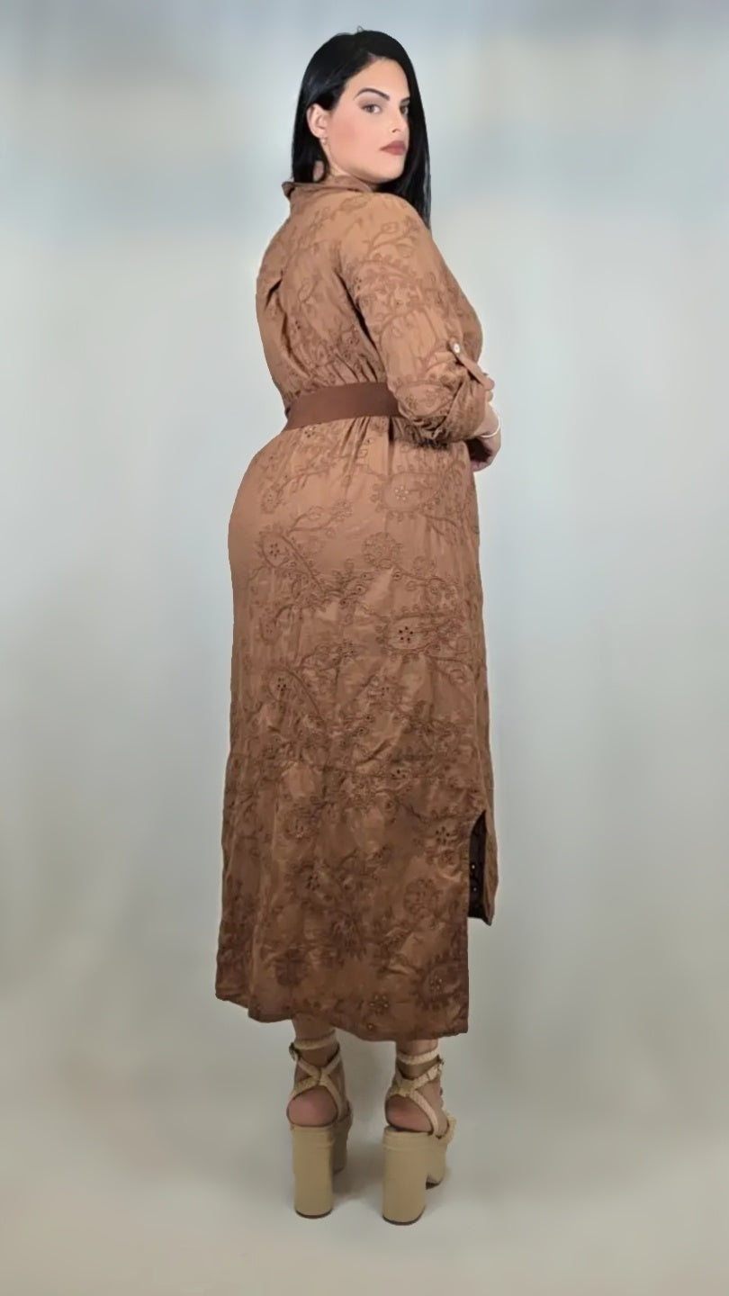 Cotton Linen Shirt Dress