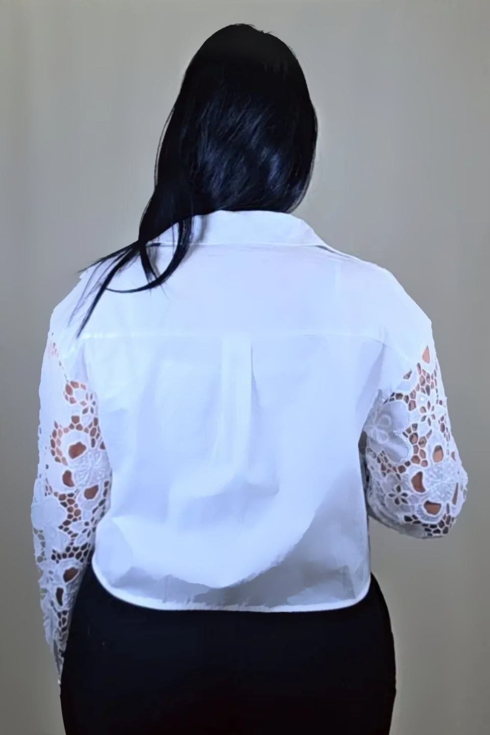 Lace Patchwork Long Sleeve Shirt