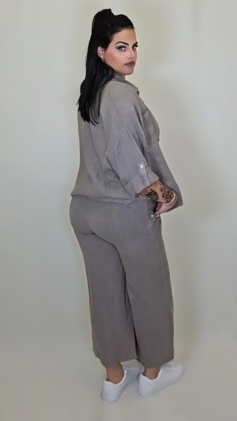 Coastal Linen Relaxed Set – Light Sand Edition