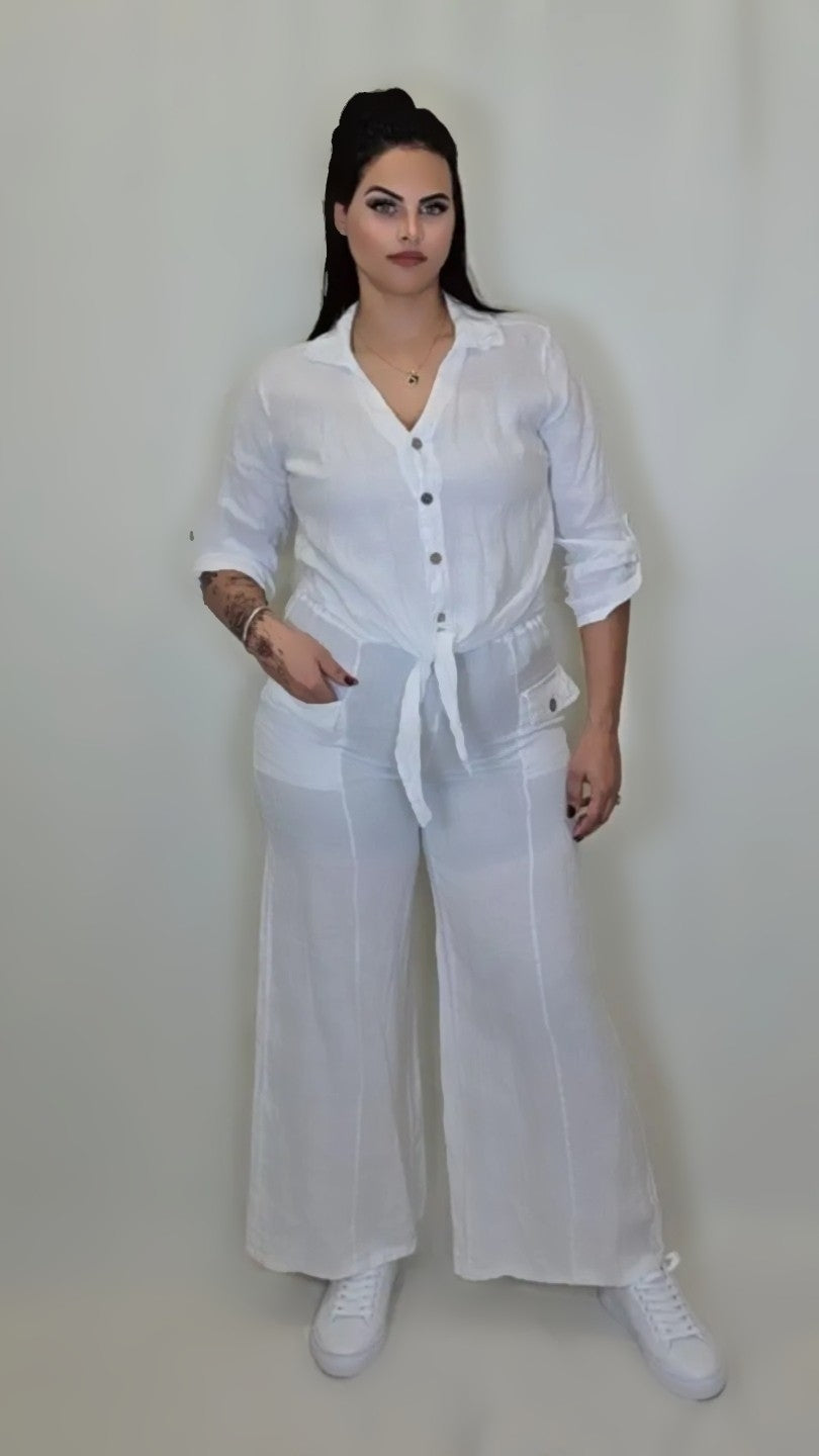 Utility Chic Tie-Front Set