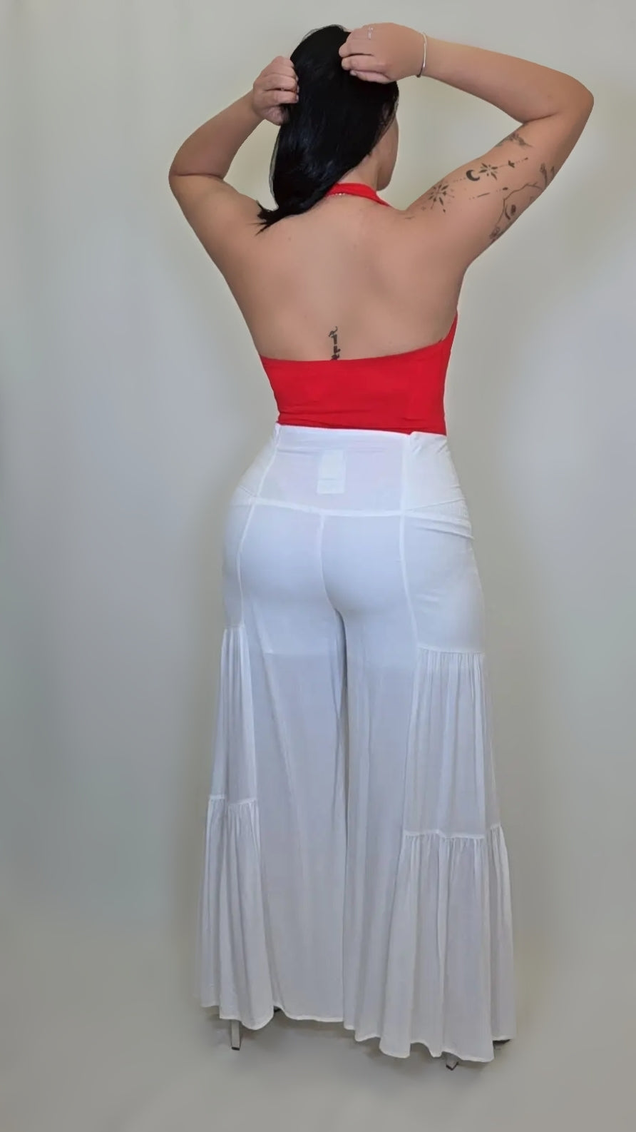 Tiered Wide Leg Flowy Pant