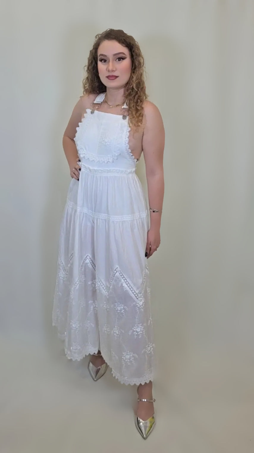 Embroidered Elegance Halter Jumpsuit