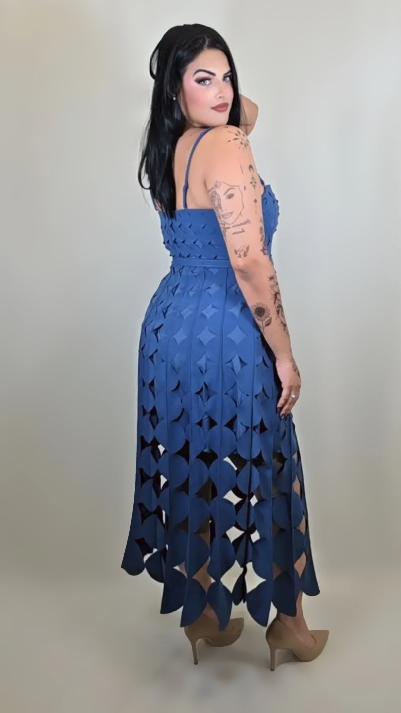 Hollow Out Midi Dress