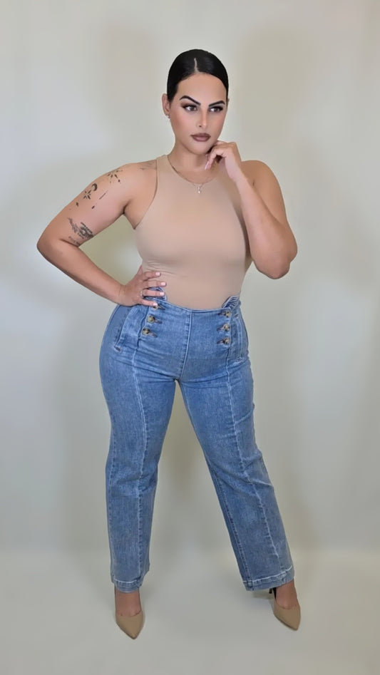 Double Button Sailor Jeans