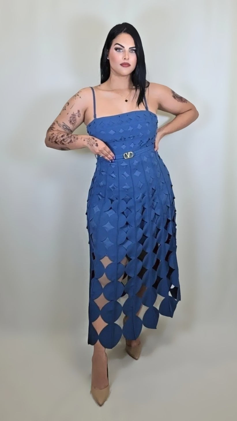 Hollow Out Midi Dress