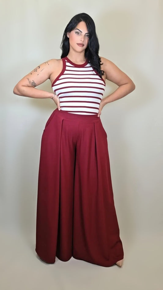 Satin Wide Leg Pant