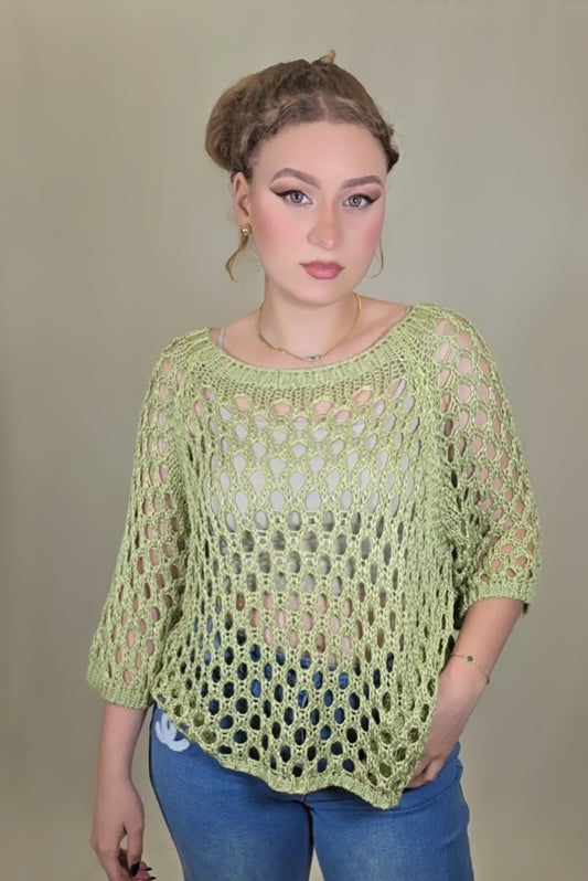 Meadow Breeze Open Knit Sweater