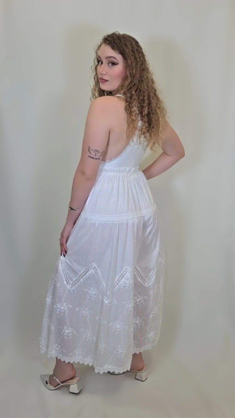 Embroidered Elegance Halter Jumpsuit