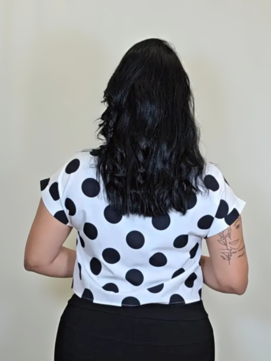 Cherries Polka Crop Top