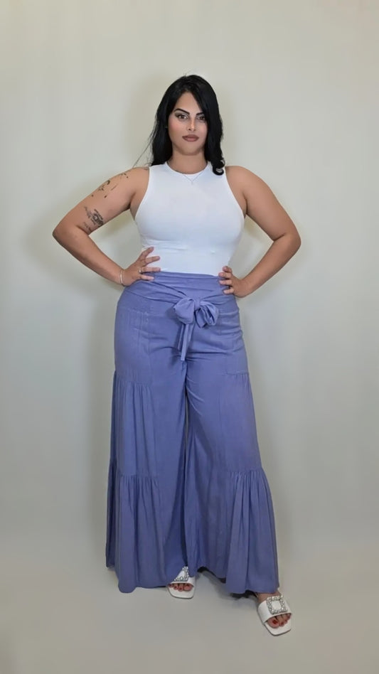Ruffle Wide Legs Pants