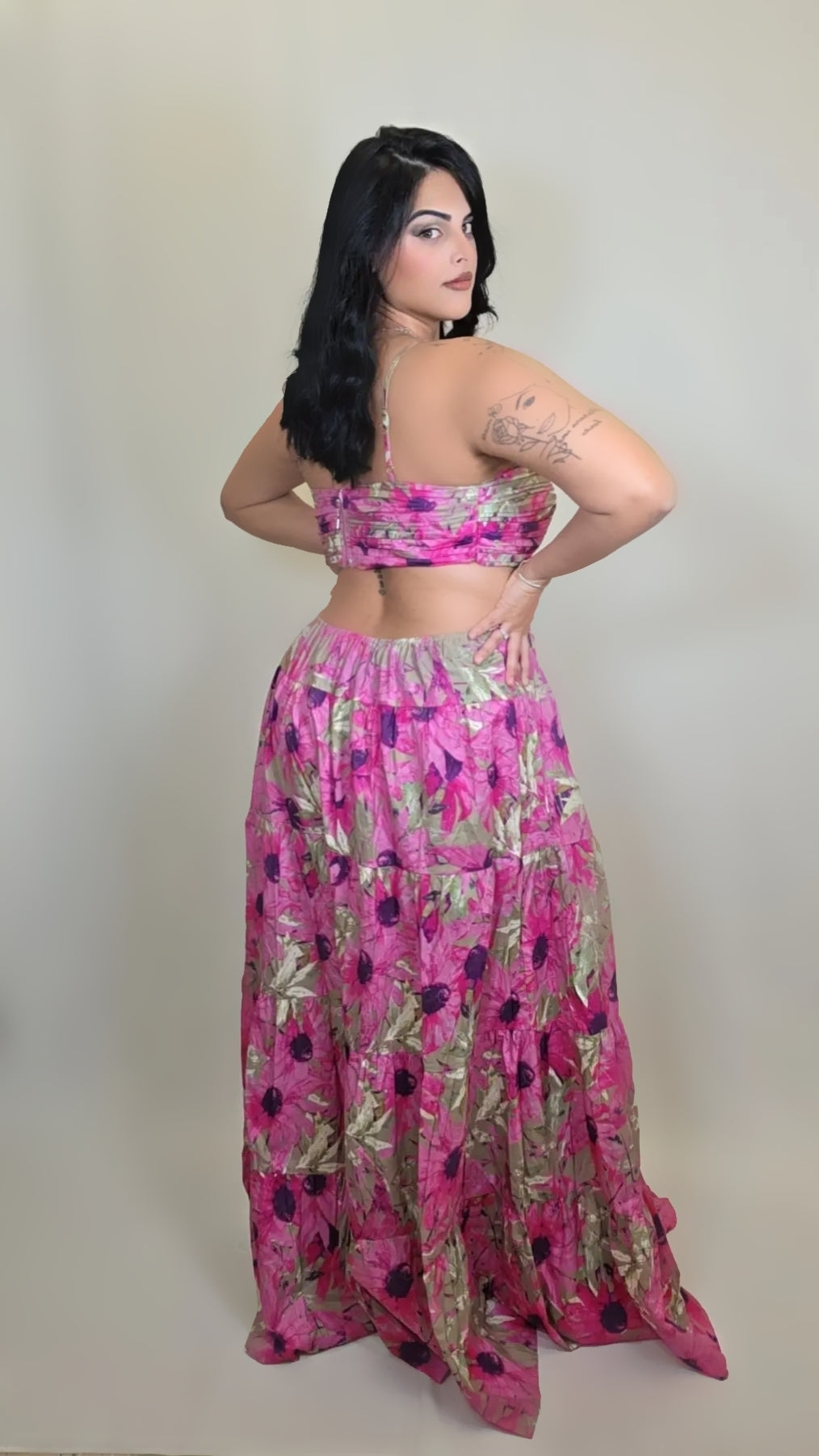 Floral Maxi Dress Spaghetti Straps