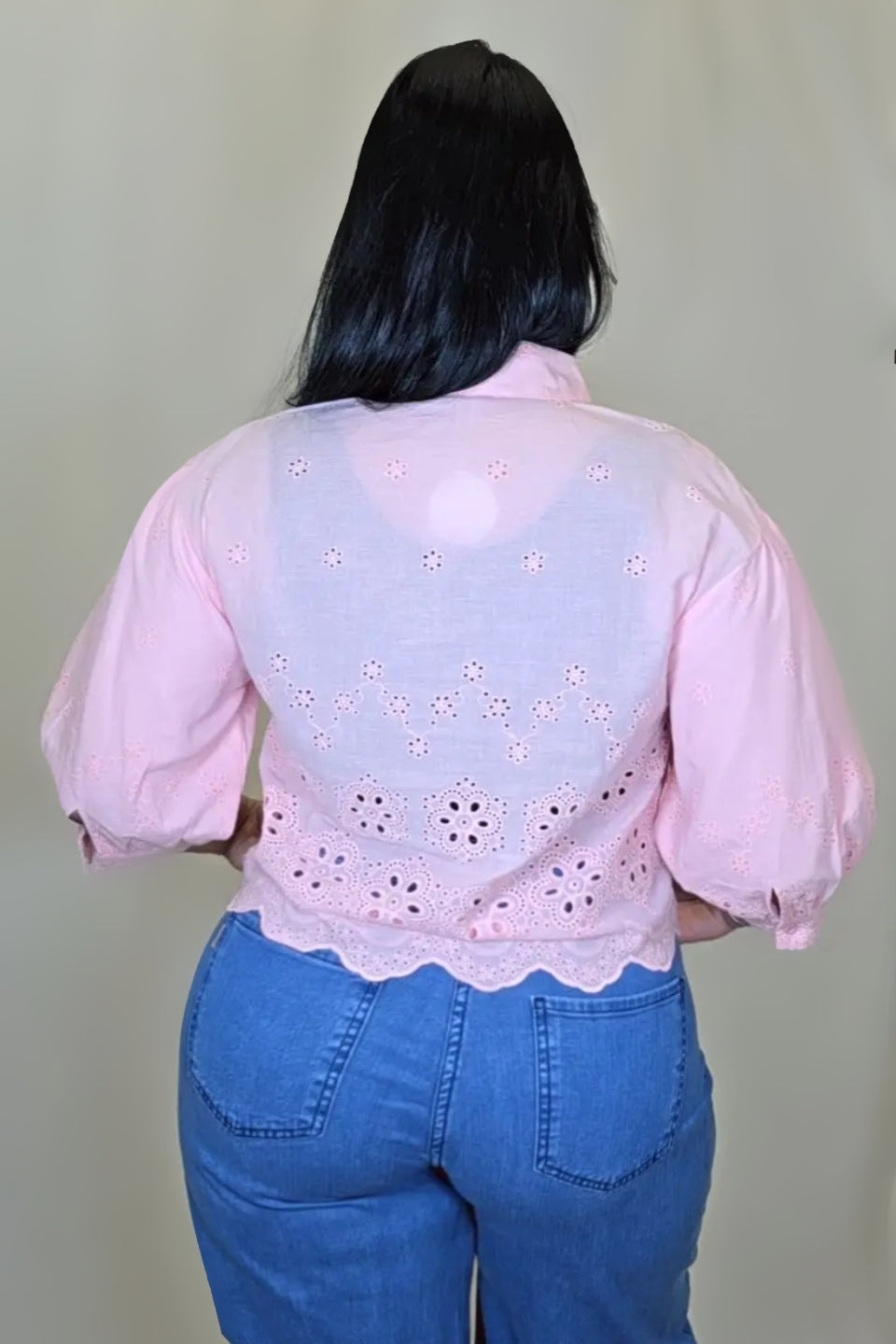 Pink Keyhole Detail Top