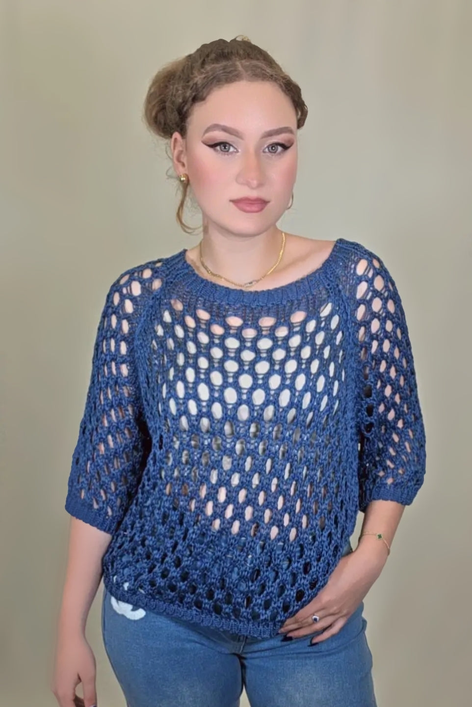 Meadow Breeze Open Knit Sweater